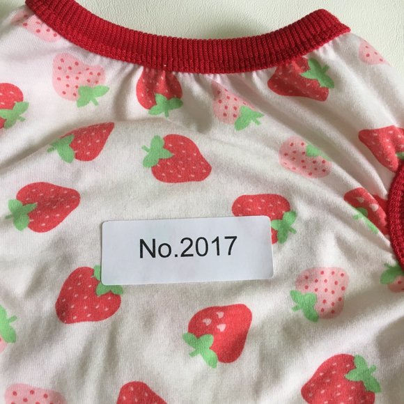 Dog Clothes Strawberry Print Tank Red Pink Size XL - Picture 7 of 7